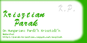 krisztian parak business card